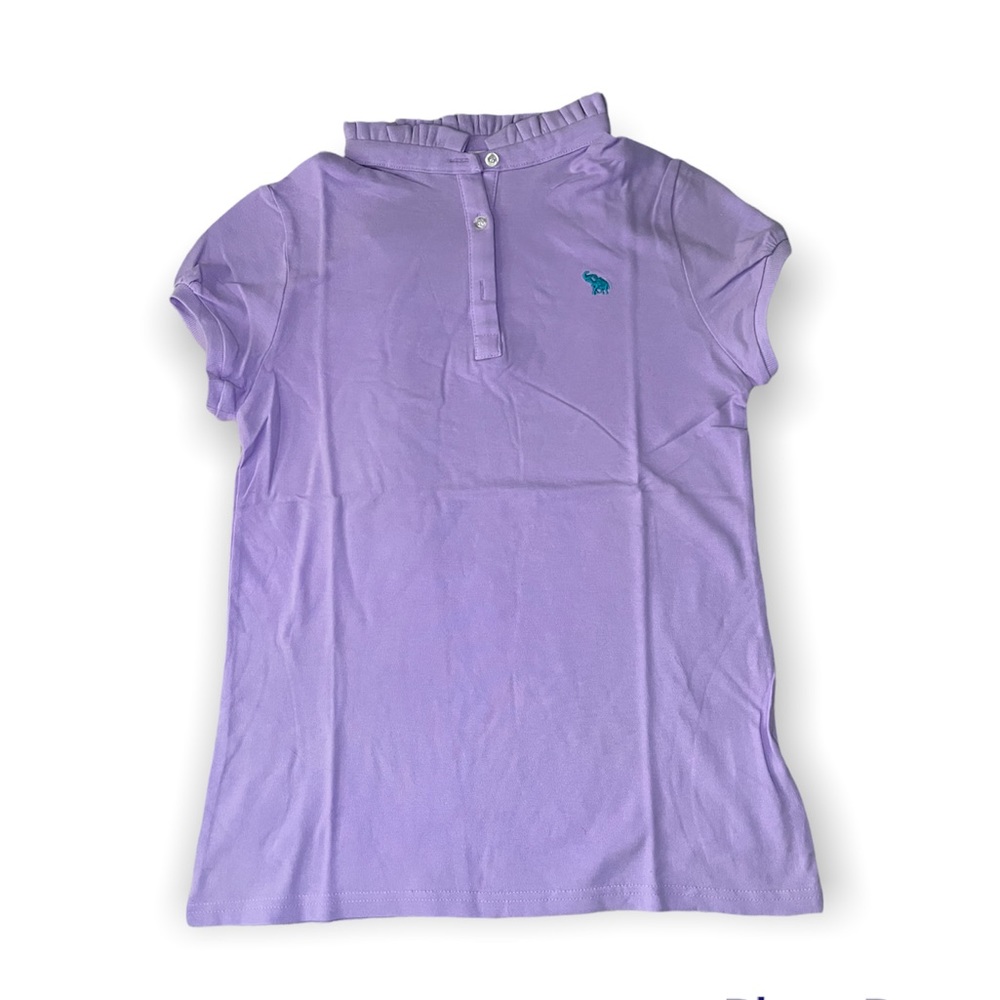 Boutique-Tracy Negoshian Sonja Ruffle Polo Lavendr